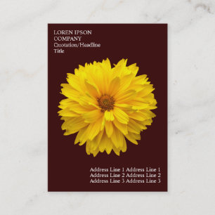 Minimale Blume - Chrysanthemum - Tief braun Visitenkarte