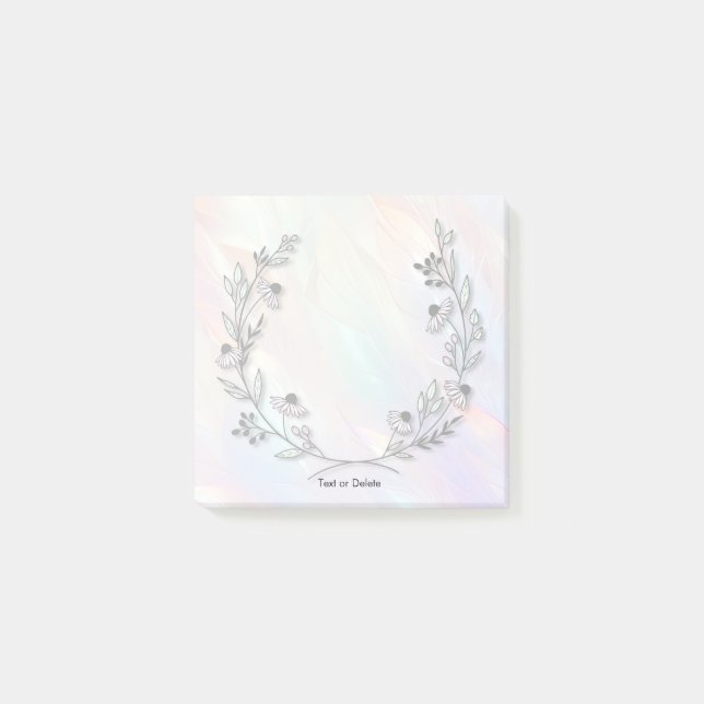 Minimale Blume Post it Notes Post-it Klebezettel (Vorderseite)