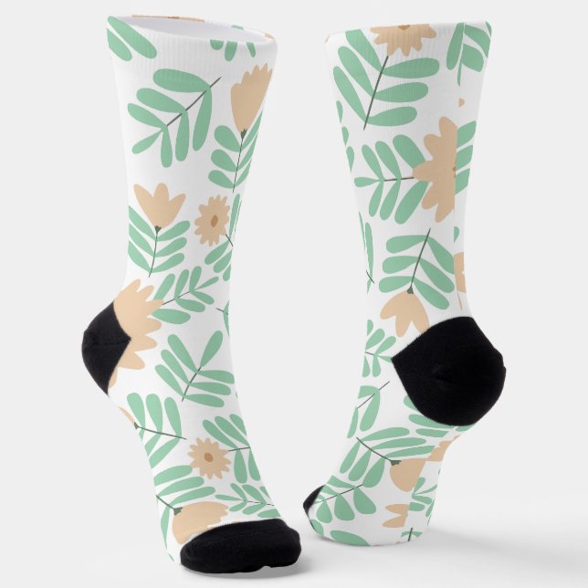 Minimale Blume Socken (Gewinkelt)