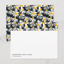 Minimale Blume Stilvolle moderne Notizkarte