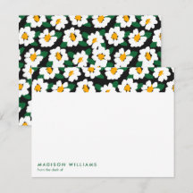 Minimale Blume Stilvolle moderne Notizkarte