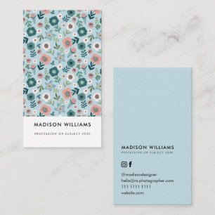 Minimale Blume Stilvolle Trendy Modern Business Ca Visitenkarte