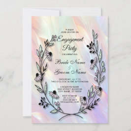 Minimale Blume Verlobung Einladung