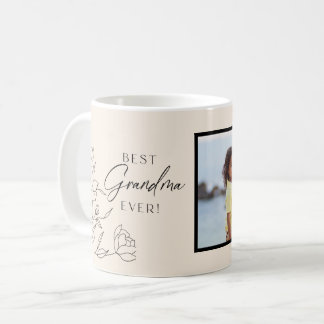 Minimale Blumen-Script-Linie Kaffeetasse