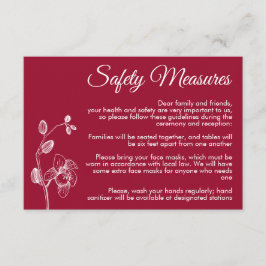 Minimale Blumenorchideen moderne Sicherheitsmaßnah Begleitkarte