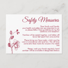 Minimale Blumenorchideen moderne Sicherheitsmaßnah Begleitkarte