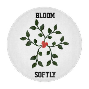 Minimale Blumranke   Elegantes botanisches Design Schneidebrett