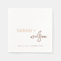 Minimale Blush Brown Script Typografy Wedding