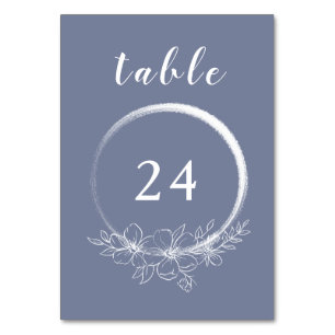 Minimale Bohemisch Blue Tischnummer Card