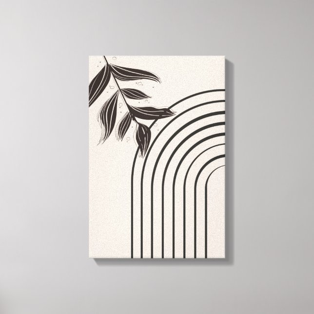 Minimale Boho-Regenbogen-Leinwand Leinwanddruck (Vorderseite)