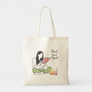 Minimale Booktok-inspirierte Canvas-Tasche Tragetasche