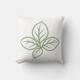 Minimale botanische Blatt-Wurfkissen Kissen