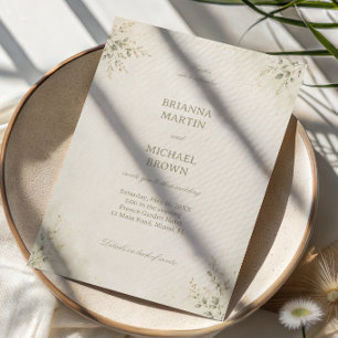 Minimale botanische Eleganz Einladung