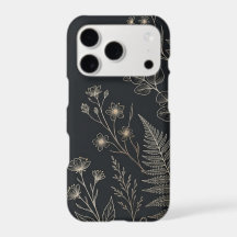 Minimale botanische iPhone 17 Pro Slim Fit Hülle