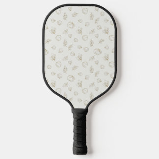 Minimale botanische Line-Art-Muster (3) Pickleball Schläger