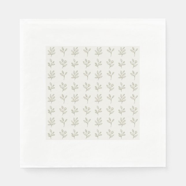 Minimale Botanische Lunchservietten Serviette (Vorderseite)