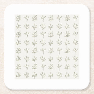 Minimale botanische Papierservietten Rechteckiger Pappuntersetzer