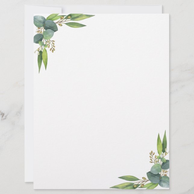 Minimale botanische Schreibpapier (Vorderseite)