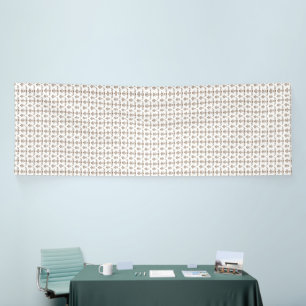 Minimale braun-weiße Mikro-Muster-Ästhetik-Flagge Banner