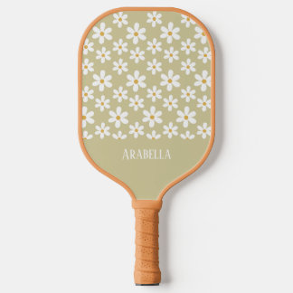 Minimale braune und weiße Gänseblümchen personalis Pickleball Schläger