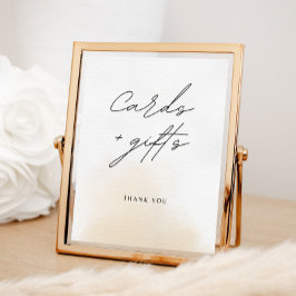 Minimale Brautparty-Karten und Geschenke-Zeichen Poster