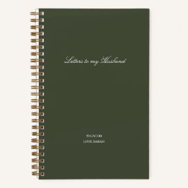 Minimale Briefe an meinen Ehemann Notizbuch