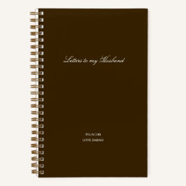 Minimale Briefe an meinen Ehemann Notizbuch