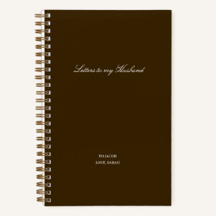 Minimale Briefe an meinen Ehemann Notizbuch