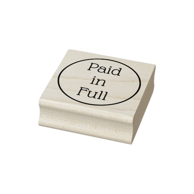 Minimale Briefmarke "Bezahlt in Vollkautschuk" Gummistempel (Stempel)