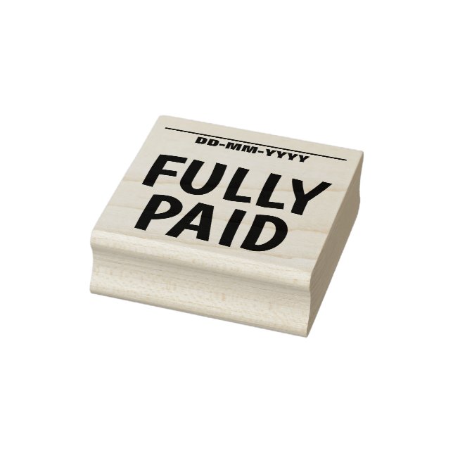 Minimale Briefmarke "VOLLSTÄNDIG BEZAHLT" Kautschu Gummistempel (Stempel)