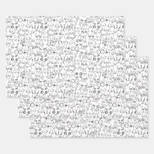 minimale Brustentwicklung Geschenkpapier Set