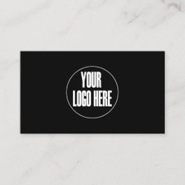 Minimale Business Card mit Schwarz-weißem Logo Visitenkarte