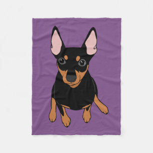 Minimale Buttonminiaturpinscher-Decke Fleecedecke