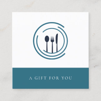 Minimale Catering-Geschenkkarte Quadratische Visitenkarte