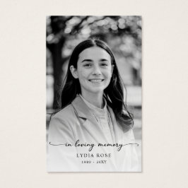 Minimale Cross-Beerdigung Gedenkkarte Foto