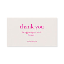 Minimale Danke-Schön Visitenkarte Dusty Rose P