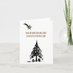 Minimale deutsche Weihnachtskarten Feiertagskarte