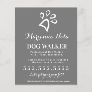 Minimale Dienstleistungen für Hunde-Spaziergänge Flyer