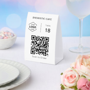 Minimale digitale Abtastung auf Bestellung QR-Code Tischaufsteller