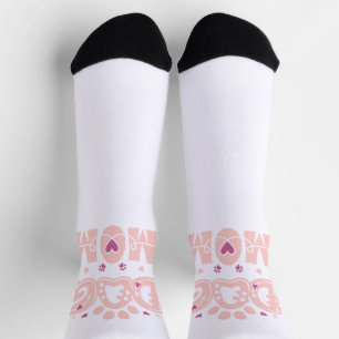 Minimale DOG MOM-Monogramm Socken