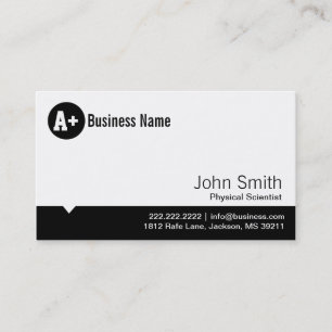 Minimale Dot Physical Scientist Business Card Visitenkarte