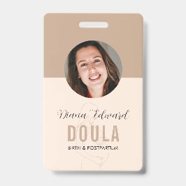 Minimale Doula-Identitätsfoto-Gestaltung in sanfte Ausweis