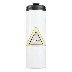Minimale Dreiecks-Logogestaltung Thermosbecher
