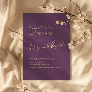 Minimale dunkle elegante Engagement-Typografie Einladung