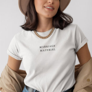 Minimale 'Ehe-Material' Frischvermählte Schwarz &  T-Shirt