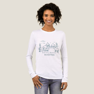 Minimale Eid al-Adha-Linienkunst Tier Mädchen  Tri-Blend Shirt