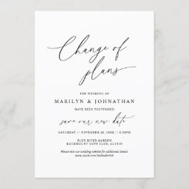 Minimale einfache Änderung der Pläne, Hochzeit ver Einladung