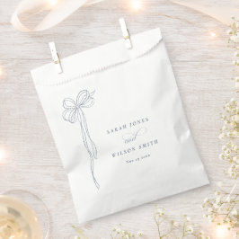 Minimale einfache düstere blaue Koketten-Schleifen Geschenktütchen