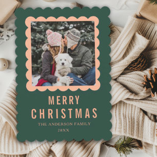 Minimale einfache Frohe Weihnachten 1 Foto-Feierta