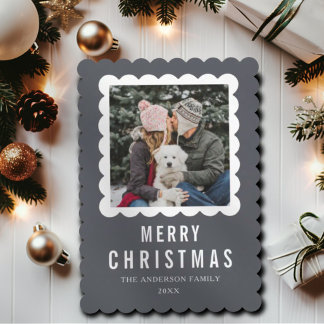 Minimale einfache Frohe Weihnachten 1 Foto Urlaub